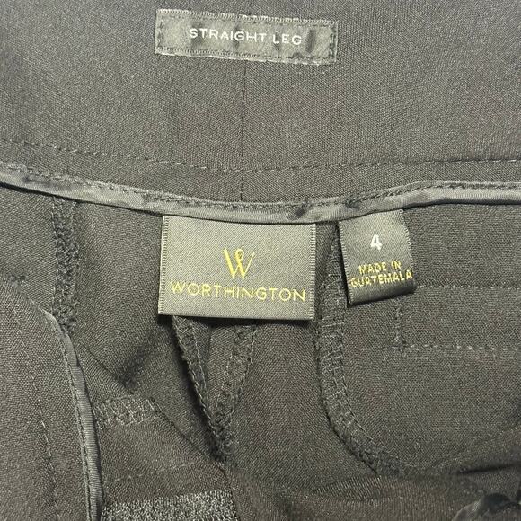 Worthington Women’s 4 Black Dress Pants Work Slacks Stretch Office Career - Picture 4 of 10
